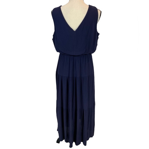 Nina Leonard Sleeveless Tank Maxi Dress - Navy Blue - size Small - Picture 3 of 9
